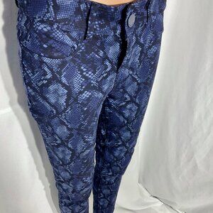 Seven7 Sz4 Indigo Pythod Skinny Pants